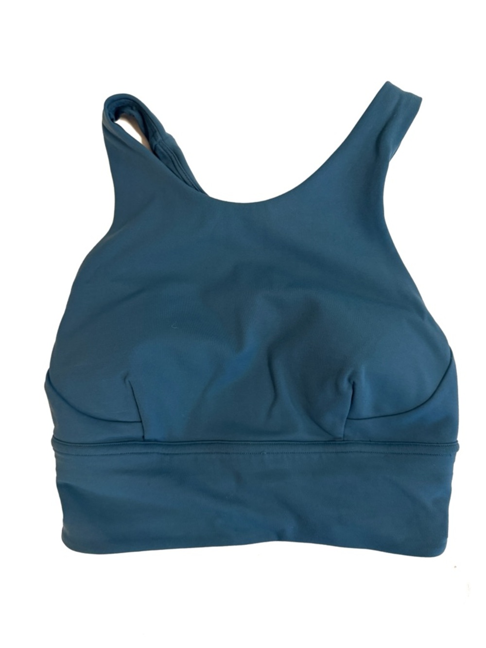 Lululemon Wunder Train Longline Bra High-Neck Teal Sports Bra Size 2